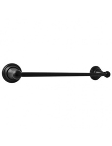 Porte-serviette rétro mural MORAVA en laiton noir 55,05x7,85 x5,95 cm