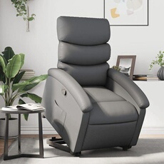 VIDAXL - Fauteuil de relaxation - Similicuir - Gris