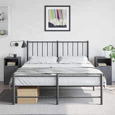 VIDAXL - Table de chevet - Lot de 2 - Acier - Anthracite - 34,5x39x62 cm