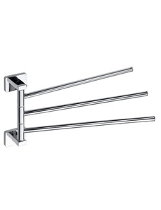 Porte-serviette triple pivotant mural NIKI 35 x17,5 x4,2 cm