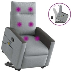 vidaXL - Fauteuil de relaxation - Fauteuil de massage - Gris clair