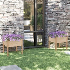 VIDAXL - Jardinière d'extérieur - Bois de pin - 70x70x70 cm - Lot de 2