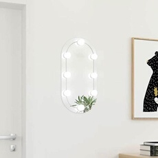 Miroir avec Eclairage LED Mural Miroir de Maquillage Coiffeuse Miroir de Courtoisie Salle de Bain Intérieur 60x30 cm 3102974