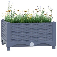 vidaXL - Carré potager surélevé - 40x40x23 cm - Gris