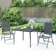 VIDAXL - Ensemble de Jardin - Table et 2 Chaises - 3 Pièces - Anthracite