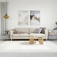 VIDAXL - Table basse - Ensemble de 2 tables - Gris béton - 50x46x35 cm