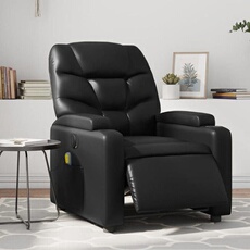 Vidaxl Fauteuil De Massage, Relaxation Électrique Similicuirnoir