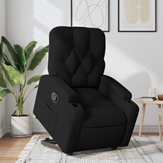 vidaXL - Fauteuil de relaxation - Inclinable - Tissu - Noir