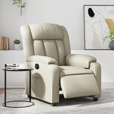 VIDAXL - Fauteuil de relaxation électrique - Similicuir - Crème