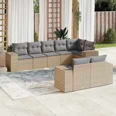 VIDAXL - Salon de Jardin - 8 pièces - Beige