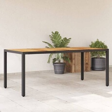 VIDAXL - Table de jardin - Bois d'acacia - Noir