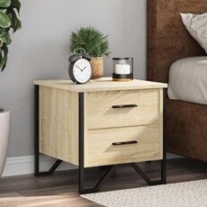 vidaXL - Table de chevet - Chêne sonoma - 40x41x40 cm - Lot de 2
