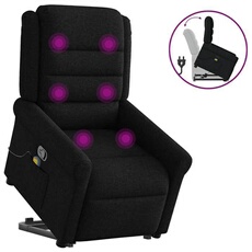 vidaXL - Fauteuil de massage - Fauteuil de relaxation - Tissu - Noir
