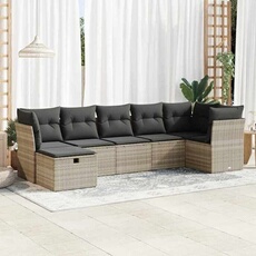 Vidaxl Salon De Jardin Modulable Generique 7 Pieces Resine Tressee 55 X 53 X 55 Cm 2 Personnes