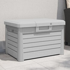 VIDAXL - Coffre de rangement de jardin - 73x50,5x46,5 cm - Gris