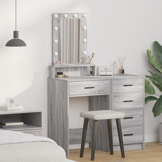 vidaXL Coiffeuse avec Lumières LED, Table de Maquillage avec vidaXL Coiffeuse avec Lumières LED, Table de Maquillage avec