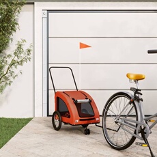 VIDAXL - Remorque de vélo pour animaux de compagnie - Orange