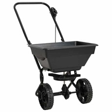 Distributeur de Sel PVC et Acier Noir 15 L Epandeur d'Engrais Semences 142965