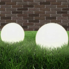 VIDAXL - Lampe à LED Solaire - Forme Sphérique - Lot de 2 - Eclairage de Jardin