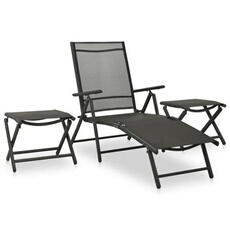 Vidaxl Salon De Jardin Aluminium 3 Personnes 3 Pieces