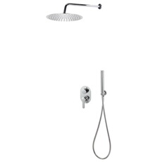 VIDAXL - Système de douche - Acier inoxydable - Argent - 30 cm