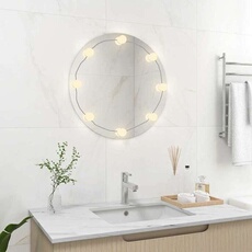 VIDAXL - Miroir mural LED - Rond - 60 cm - Argent
