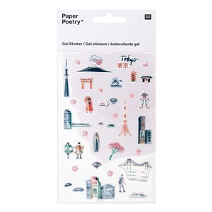 Sticker mural Rico Design Stickers en gel transparent cities - Tokyo ...