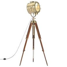 VIDAXL - Lampadaire Trépied - Bois de Manguier - Hauteur Réglable 165 cm