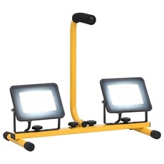 Projecteur à LED avec Poignée Lampe d'Extérieur Eclairage de Sécurité de Jardin Projecteur d'Extérieur Atelier 2x30 W 149650