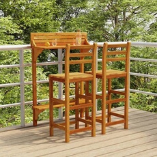 Ensemble de Bar de Balcon 3 pcs Mobilier de Patio Table et Tabourets de Bistrot Meubles de Terrasse Extérieur Jardin 3116002