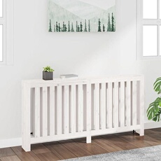 Cache-radiateur Armoire de Radiateur Couverture de Chauffage Salon Salle de Séjour Intérieur Blanc 169x19x84 cm Bois 822582
