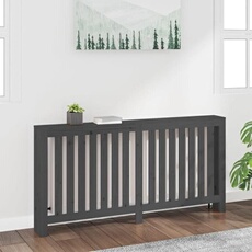 822583 Cache-radiateur Gris 169x19x84 cm Bois massif de pin