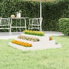 VIDAXL - Jardinière - Bois de Pin Massif - 80x80x27 cm - Blanc