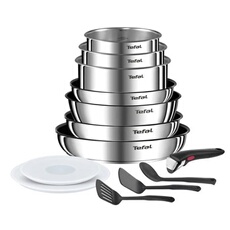 Ingenio Emotion On Batterie De Cuisine 13 P, Induction, Acier Inoxydable, Revetement Antiadhésif, Poeles, Casseroles L897Ds04