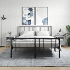 Vidaxl Gris Tables De Chevet 2 Pcs Béton 40X35x50 Cm Bois D'ingénierie 830629