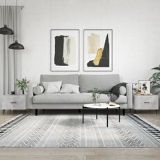 vidaXL - Table basse - Lot de 2 - Gris béton - 50x50x40 cm