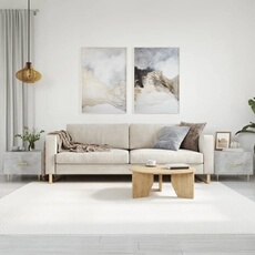 vidaXL - Table basse - Ensemble de 2 - Gris Béton - 50x50x40 cm