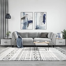 vidaXL - Table basse - Ensemble de 2 - Gris béton - 50x50x40 cm