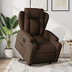 Vidaxl Marron Stoel Électrique Réglable Tissu