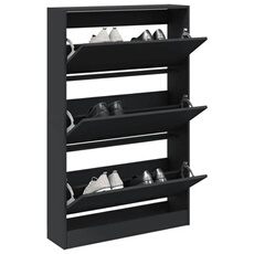 VIDAXL - Meuble à chaussures - 80 x 21 x 125,5 cm - Noir