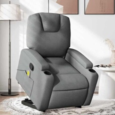 vidaXL - Fauteuil de relaxation - Fauteuil de massage - Gris