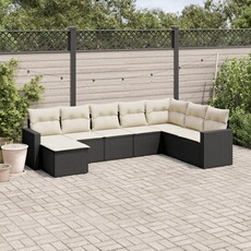 vidaXL - Salon de jardin - 8 pièces - Résine tressée - Noir