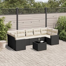 vidaXL - Salon de jardin - 8 pièces - Résine tressée - Noir