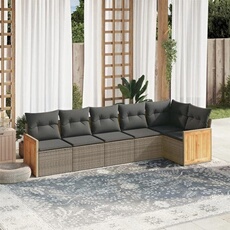 VIDAXL - Salon de Jardin - 6 Pièces - Gris