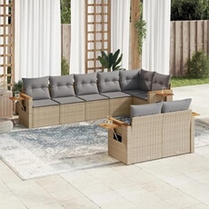 VIDAXL - Salon de jardin - 8 pièces - Beige