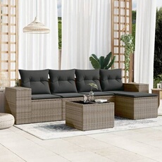 VIDAXL - Salon de jardin - Modulable - 5 places - Gris