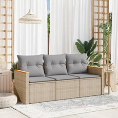 vidaXL - Salon de jardin - 3 pièces - Beige