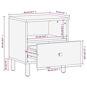 VidaXL Table De Chevet Moderne Gris Béton – Armoire De Nuit Avec Étagère De Rangement