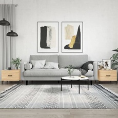 VIDAXL - Table basse - Lot de 2 - Chêne Sonoma - 50x50x40 cm
