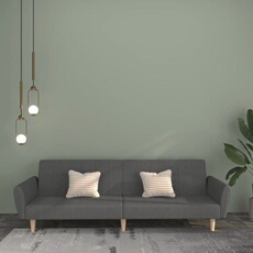 vidaXL - Canapé-lit 2 places - Gris clair